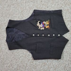 Too Cute Vintage 90s Heavy Embordered Cowboy Mickey Mouse Vest